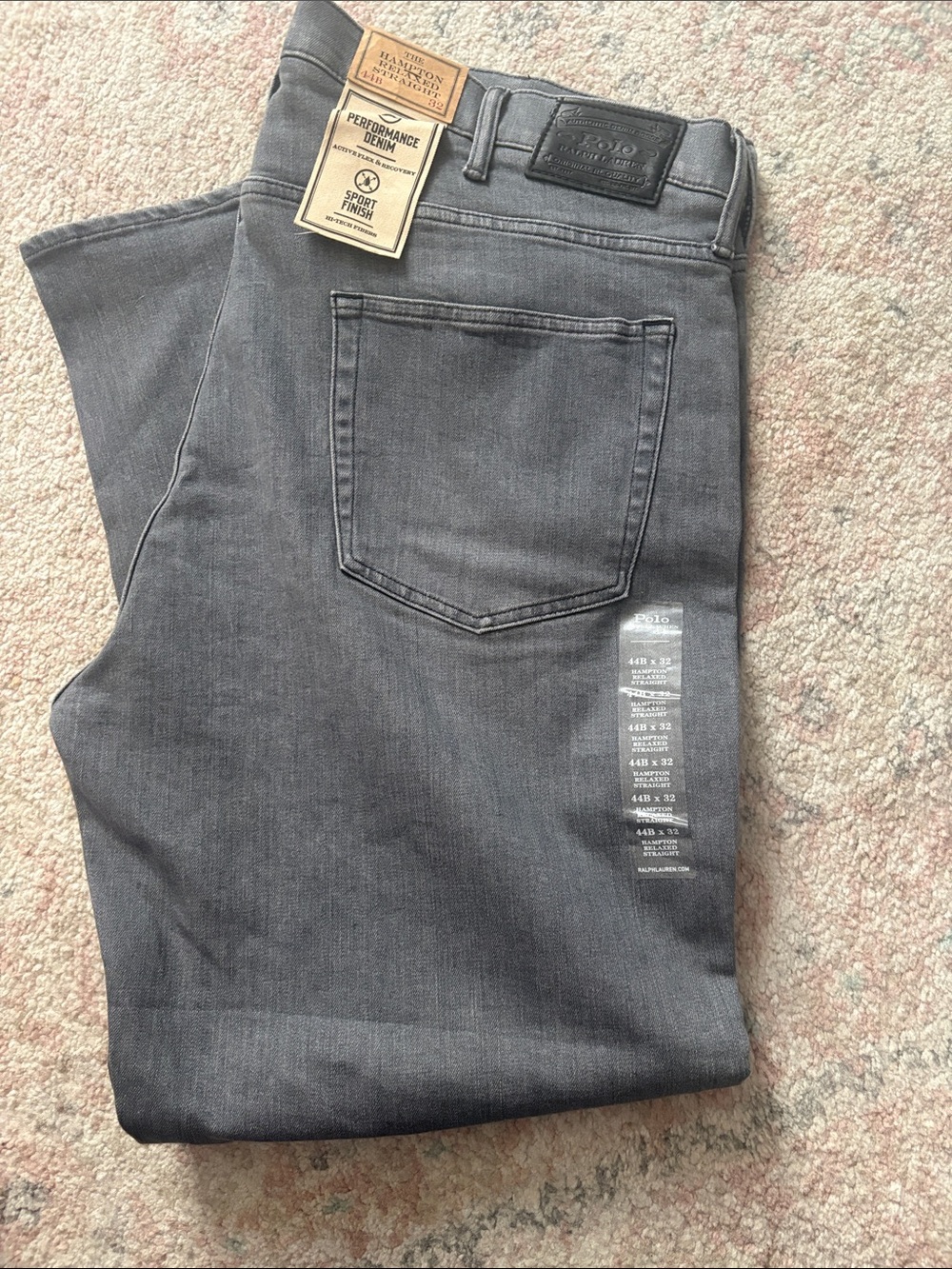 Polo by Ralph Lauren The Hampton Relaxed Straight Grey Men’s Denim Jeans